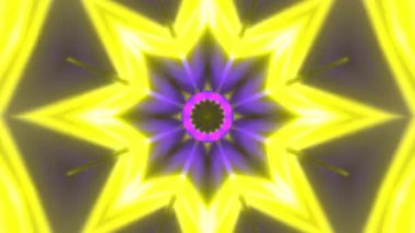 Renkli simetriyle gezgin kaleydoskop hareketi