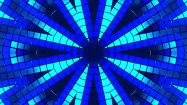 Renkli simetriyle gezgin kaleydoskop hareketi