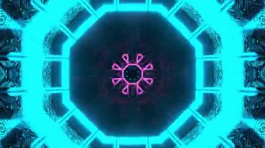 Renkli simetriyle gezgin kaleydoskop hareketi