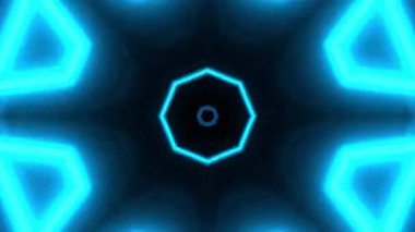 Renkli simetriyle gezgin kaleydoskop hareketi