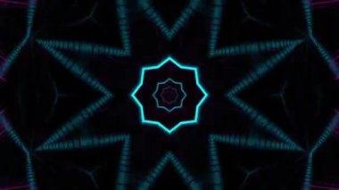 Renkli simetriyle gezgin kaleydoskop hareketi