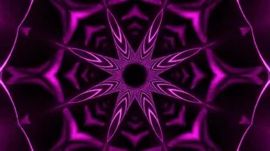 Renkli simetriyle gezgin kaleydoskop hareketi