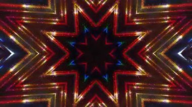 Renkli simetriyle gezgin kaleydoskop hareketi