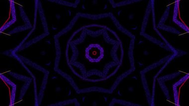 Renkli simetriyle gezgin kaleydoskop hareketi