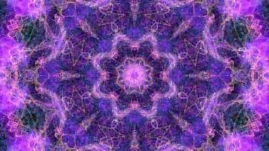 Renkli simetriyle gezgin kaleydoskop hareketi