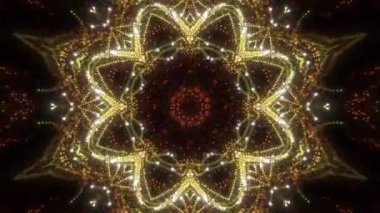 Renkli simetriyle gezgin kaleydoskop hareketi