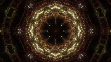 Renkli simetriyle gezgin kaleydoskop hareketi