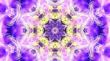 Renkli simetriyle gezgin kaleydoskop hareketi