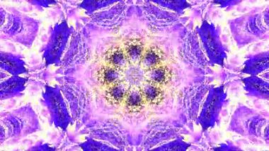 Renkli simetriyle gezgin kaleydoskop hareketi