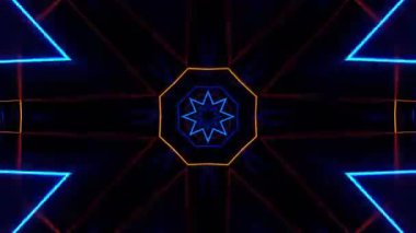 Kusursuz Neon Cyberpunk VJ Arkaplan Döngüsü, Canlı Gösteriler ve DJ 'ler için Soyut Hareket Görseli