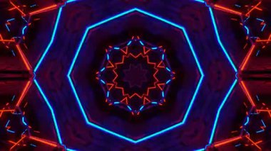 Kusursuz Neon Cyberpunk VJ Arkaplan Döngüsü, Canlı Gösteriler ve DJ 'ler için Soyut Hareket Görseli