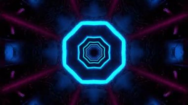 Kusursuz Neon Cyberpunk VJ Arkaplan Döngüsü, Canlı Gösteriler ve DJ 'ler için Soyut Hareket Görseli