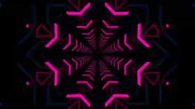 Kusursuz Neon Cyberpunk VJ Arkaplan Döngüsü, Canlı Gösteriler ve DJ 'ler için Soyut Hareket Görseli