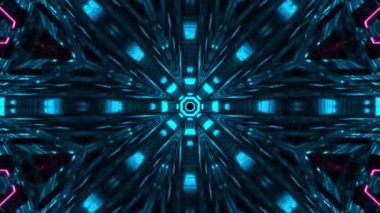 Kusursuz Neon Cyberpunk VJ Arkaplan Döngüsü, Canlı Gösteriler ve DJ 'ler için Soyut Hareket Görseli