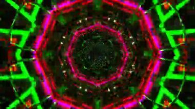 Kusursuz Neon Cyberpunk VJ Arkaplan Döngüsü, Canlı Gösteriler ve DJ 'ler için Soyut Hareket Görseli