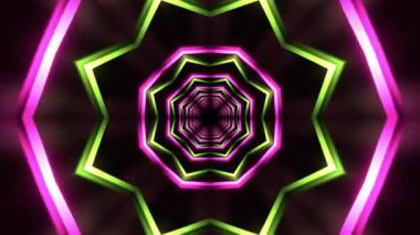 Kusursuz Neon Cyberpunk VJ Arkaplan Döngüsü, Canlı Gösteriler ve DJ 'ler için Soyut Hareket Görseli