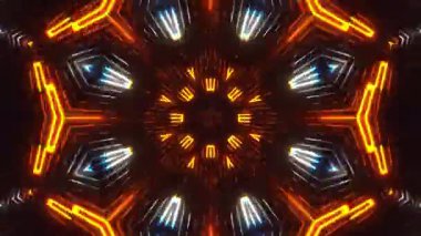 Kusursuz Neon Cyberpunk VJ Arkaplan Döngüsü, Canlı Gösteriler ve DJ 'ler için Soyut Hareket Görseli