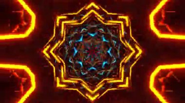 Kusursuz Neon Cyberpunk VJ Arkaplan Döngüsü, Canlı Gösteriler ve DJ 'ler için Soyut Hareket Görseli