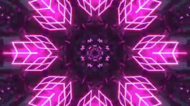 Kusursuz Neon Cyberpunk VJ Arkaplan Döngüsü, Canlı Gösteriler ve DJ 'ler için Soyut Hareket Görseli