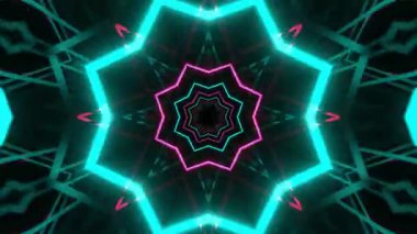 Kusursuz Neon Cyberpunk VJ Arkaplan Döngüsü, Canlı Gösteriler ve DJ 'ler için Soyut Hareket Görseli