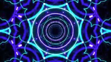 Kusursuz Neon Cyberpunk VJ Arkaplan Döngüsü, Canlı Gösteriler ve DJ 'ler için Soyut Hareket Görseli