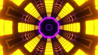 Kusursuz Neon Cyberpunk VJ Arkaplan Döngüsü, Canlı Gösteriler ve DJ 'ler için Soyut Hareket Görseli