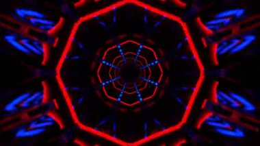 Kusursuz Neon Cyberpunk VJ Arkaplan Döngüsü, Canlı Gösteriler ve DJ 'ler için Soyut Hareket Görseli