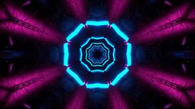 Kusursuz Neon Cyberpunk VJ Arkaplan Döngüsü, Canlı Gösteriler ve DJ 'ler için Soyut Hareket Görseli