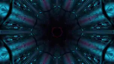 Kusursuz Neon Cyberpunk VJ Arkaplan Döngüsü, Canlı Gösteriler ve DJ 'ler için Soyut Hareket Görseli