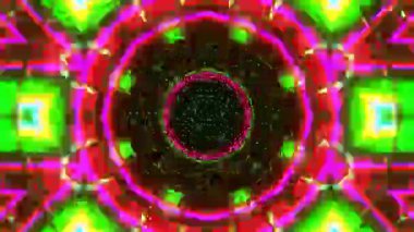 Kusursuz Neon Cyberpunk VJ Arkaplan Döngüsü, Canlı Gösteriler ve DJ 'ler için Soyut Hareket Görseli