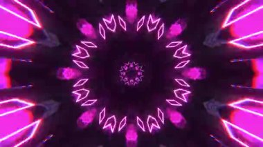 Kusursuz Neon Cyberpunk VJ Arkaplan Döngüsü, Canlı Gösteriler ve DJ 'ler için Soyut Hareket Görseli