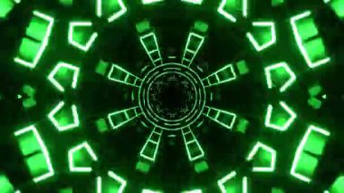 Kusursuz Neon Cyberpunk VJ Arkaplan Döngüsü, Canlı Gösteriler ve DJ 'ler için Soyut Hareket Görseli