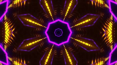 Kusursuz Neon Cyberpunk VJ Arkaplan Döngüsü, Canlı Gösteriler ve DJ 'ler için Soyut Hareket Görseli