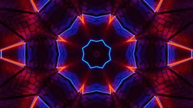 Kusursuz Neon Cyberpunk VJ Arkaplan Döngüsü, Canlı Gösteriler ve DJ 'ler için Soyut Hareket Görseli