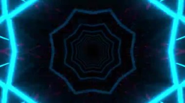 Kusursuz Neon Cyberpunk VJ Arkaplan Döngüsü, Canlı Gösteriler ve DJ 'ler için Soyut Hareket Görseli