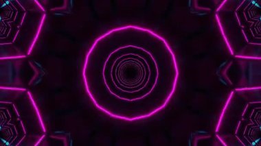 Kusursuz Neon Cyberpunk VJ Arkaplan Döngüsü, Canlı Gösteriler ve DJ 'ler için Soyut Hareket Görseli