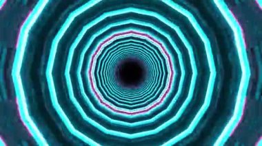 Kusursuz Neon Cyberpunk VJ Arkaplan Döngüsü, Canlı Gösteriler ve DJ 'ler için Soyut Hareket Görseli