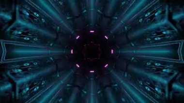 Kusursuz Neon Cyberpunk VJ Arkaplan Döngüsü, Canlı Gösteriler ve DJ 'ler için Soyut Hareket Görseli