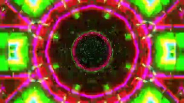 Kusursuz Neon Cyberpunk VJ Arkaplan Döngüsü, Canlı Gösteriler ve DJ 'ler için Soyut Hareket Görseli