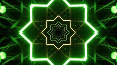 Kusursuz Neon Cyberpunk VJ Arkaplan Döngüsü, Canlı Gösteriler ve DJ 'ler için Soyut Hareket Görseli