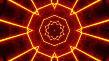 Kusursuz Neon Cyberpunk VJ Arkaplan Döngüsü, Canlı Gösteriler ve DJ 'ler için Soyut Hareket Görseli