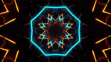 Kusursuz Neon Cyberpunk VJ Arkaplan Döngüsü, Canlı Gösteriler ve DJ 'ler için Soyut Hareket Görseli