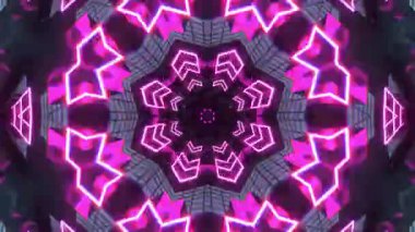 Kusursuz Neon Cyberpunk VJ Arkaplan Döngüsü, Canlı Gösteriler ve DJ 'ler için Soyut Hareket Görseli