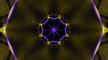 Kusursuz Neon Cyberpunk VJ Arkaplan Döngüsü, Canlı Gösteriler ve DJ 'ler için Soyut Hareket Görseli