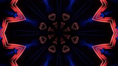 Kusursuz Neon Cyberpunk VJ Arkaplan Döngüsü, Canlı Gösteriler ve DJ 'ler için Soyut Hareket Görseli