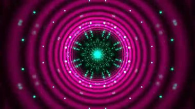 Kusursuz Neon Cyberpunk VJ Arkaplan Döngüsü, Canlı Gösteriler ve DJ 'ler için Soyut Hareket Görseli