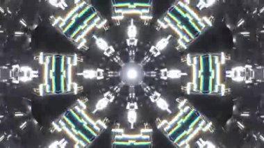 Kusursuz Neon Cyberpunk VJ Arkaplan Döngüsü, Canlı Gösteriler ve DJ 'ler için Soyut Hareket Görseli