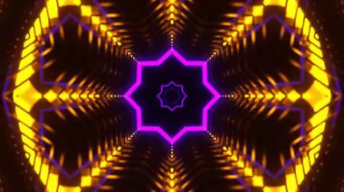 Kusursuz Neon Cyberpunk VJ Arkaplan Döngüsü, Canlı Gösteriler ve DJ 'ler için Soyut Hareket Görseli