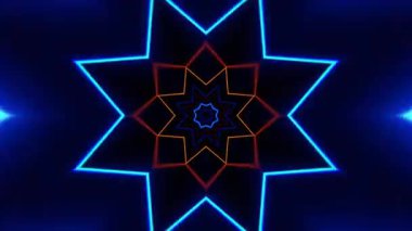 Kusursuz Neon Cyberpunk VJ Arkaplan Döngüsü, Canlı Gösteriler ve DJ 'ler için Soyut Hareket Görseli