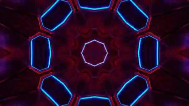 Kusursuz Neon Cyberpunk VJ Arkaplan Döngüsü, Canlı Gösteriler ve DJ 'ler için Soyut Hareket Görseli